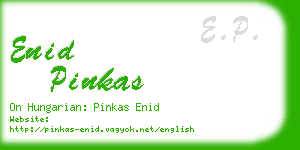 enid pinkas business card